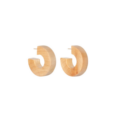 Gold Filled Chunky Wood Hoops