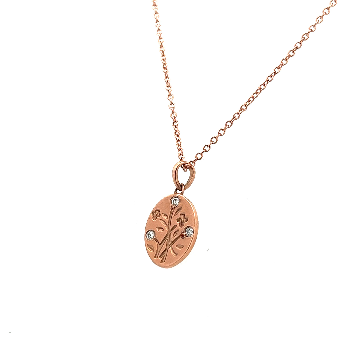 14k Rose Gold Wildflower Necklace