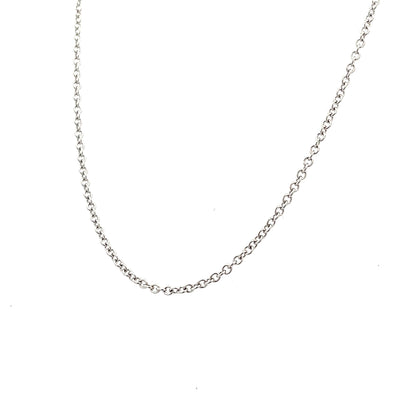 14k White Gold Cable Chain