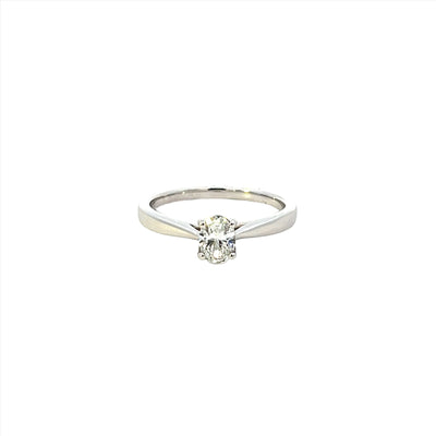 14k White Gold .5ct Grown Diamond Solitaire Ring