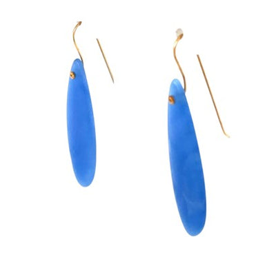 Gold Filled Blue Onyx Pear Earing