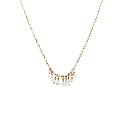 14k 0.75ctw Diamond Briolettes Necklace