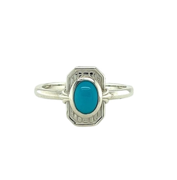 Sterling Silver Turquoise Cabochon Ring