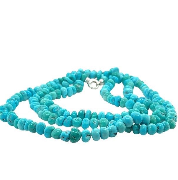 Turquoise Nugget Strand Necklace
