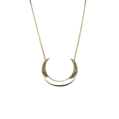 14k Gold Crescent Moon Necklace