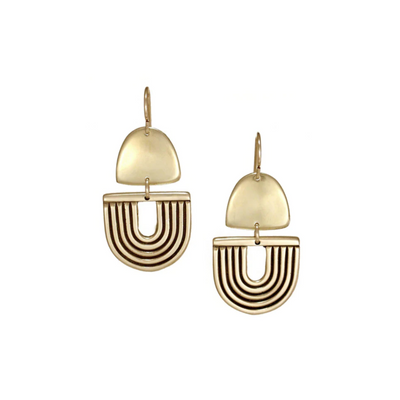 Brass Arco Earrings
