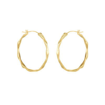 14k Gold Bamboo Earrings