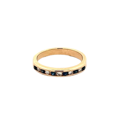 14k Sapphire & Diamond Ring