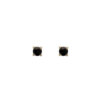 14k Gold 1.2ctw Black Diamond Stud Earrings