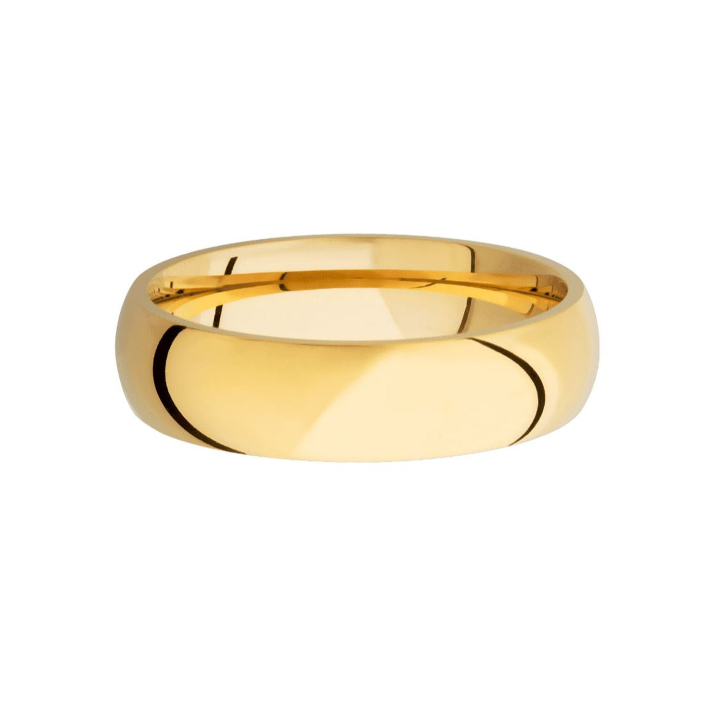 14k Yellow Gold Domed Band