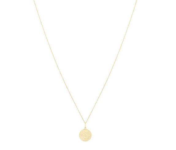 14k Yellow Gold Lucky Pendant Necklace