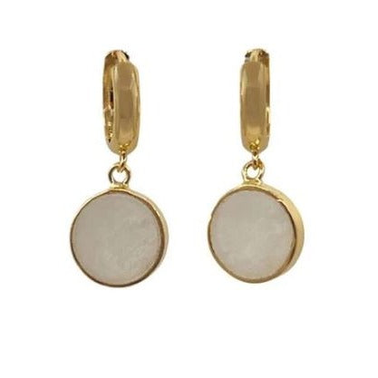 18k Gold Filled Moonstone Earrings