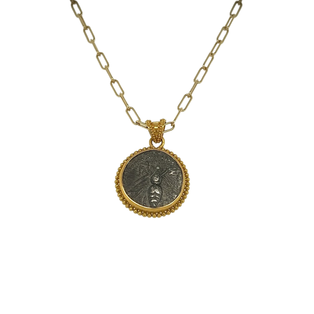 22k Gold 3.85 Gram Coin Pendant from 159-158BC
