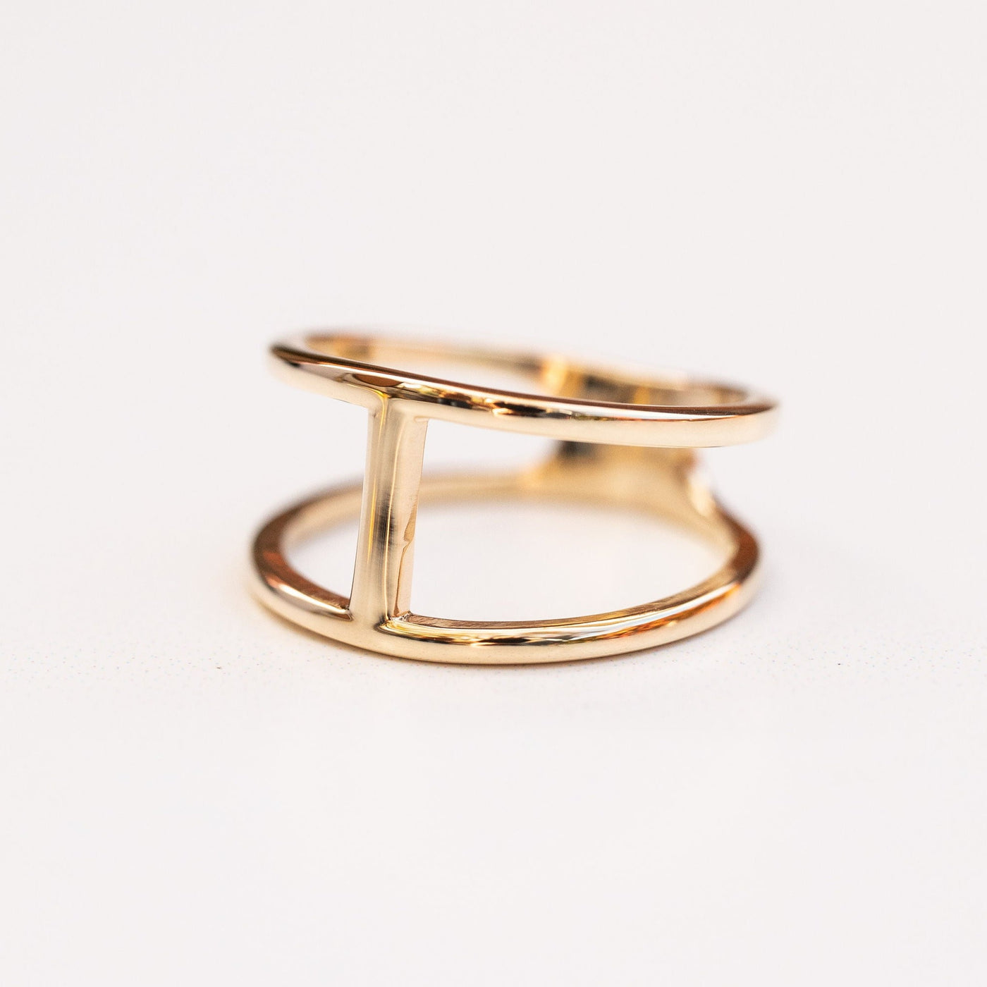 14k Yellow Gold Negative Space Ring