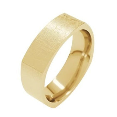 14K Yellow Gold Square Band