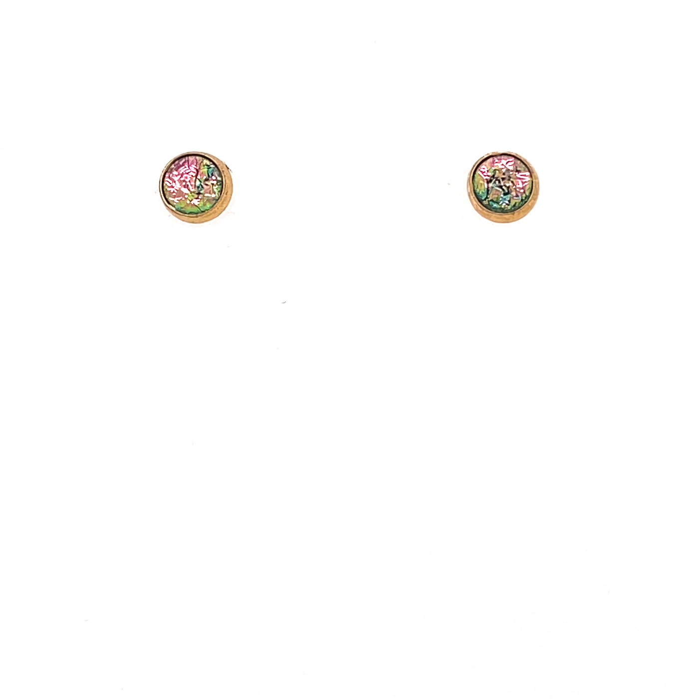 Gold Plated Dichoric Stud Earrings