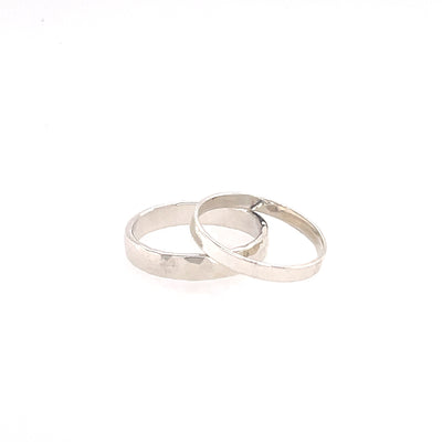 Sterling Silver Hammered Stacker Ring