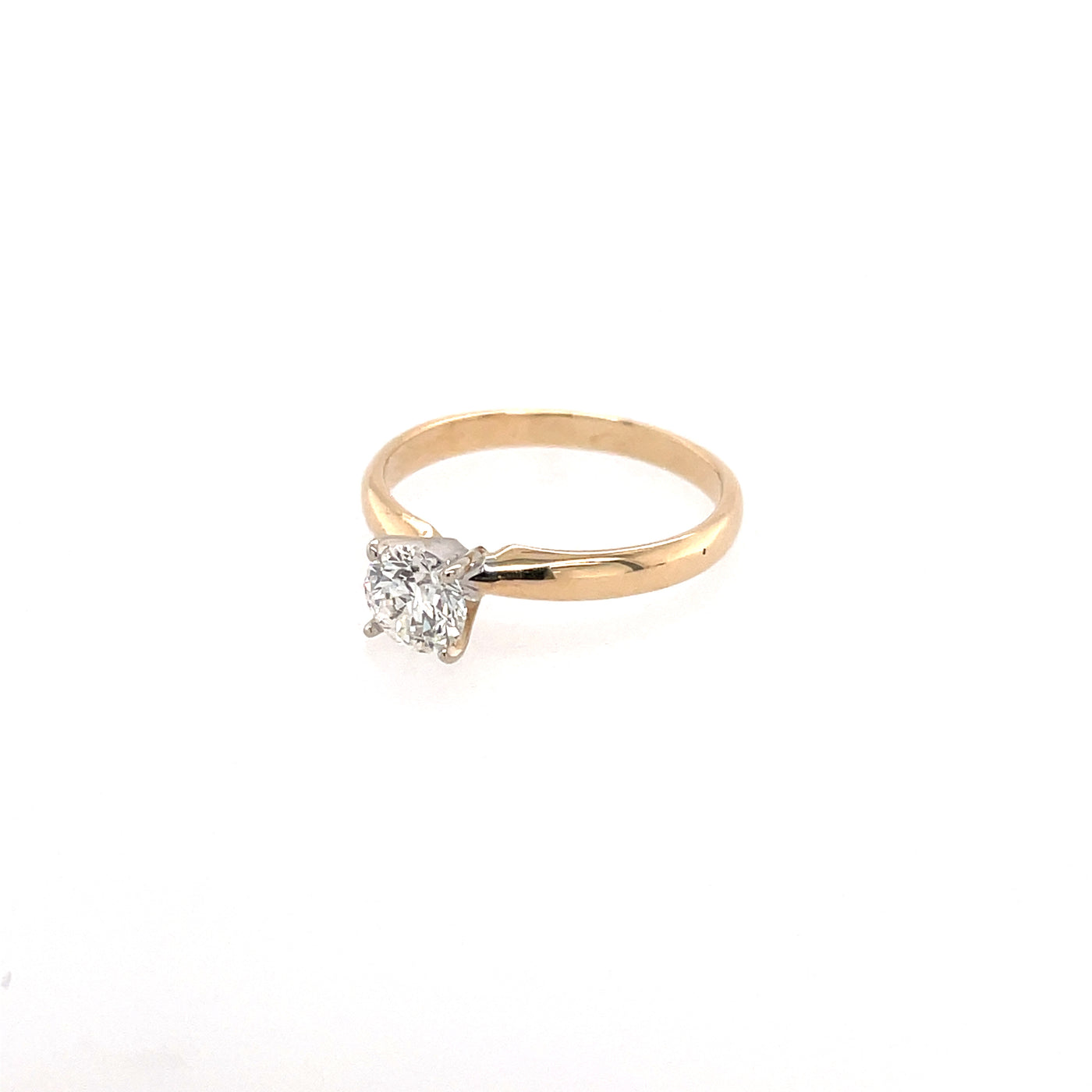 14K Gold Diamond Solitaire Ring