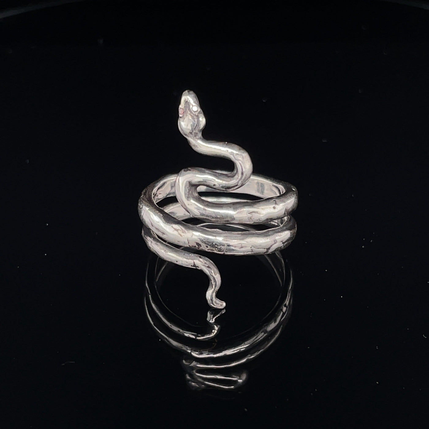 Sterling Silver Oxidized Cleo Snake Ring