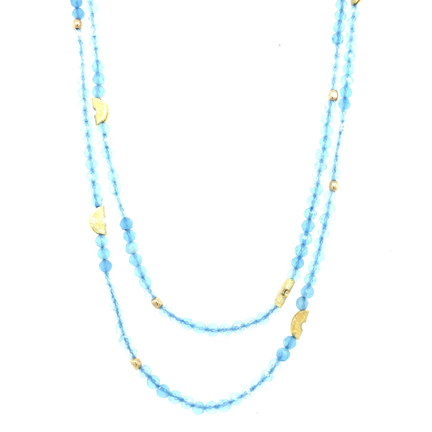 Half Moon Aquamarine Necklace