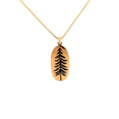GOLD FILL BIG TREES NECKLACE