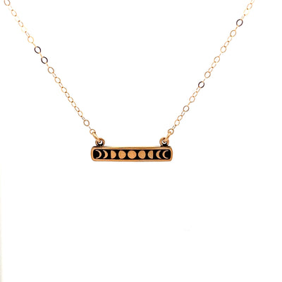 Gold Fill Moon Phase Bar Necklace
