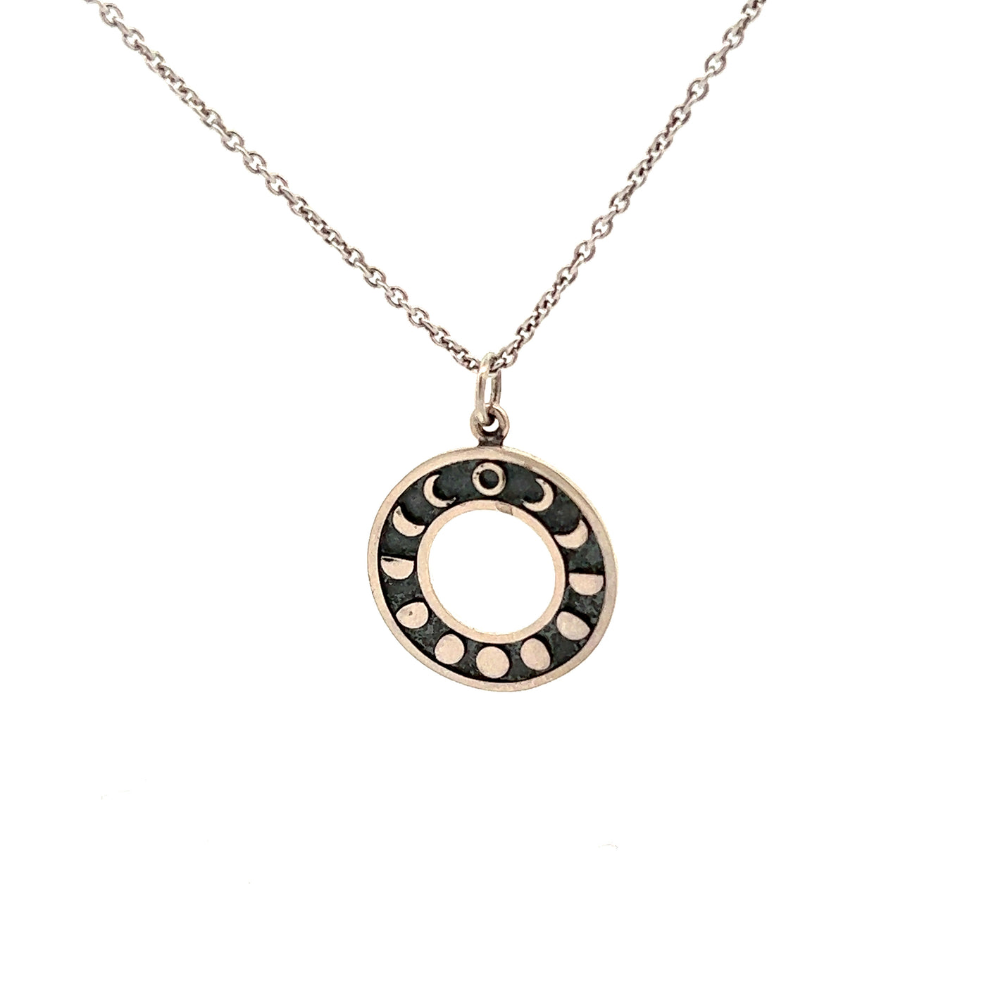 Gold Fill Round Moon Phase Necklace
