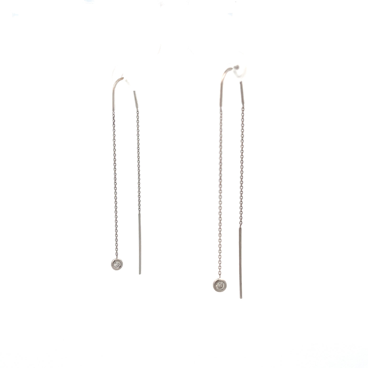 14k Gold 0.05 ctw Diamond Threader Earrings