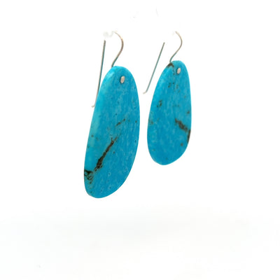 Sterling Silver Turquoise Slab Earrings