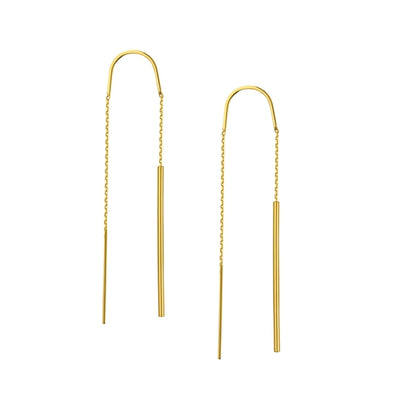 14k Gold Stick Threader Earrings