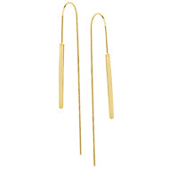 14K Yellow Gold Wire Hook Earrings