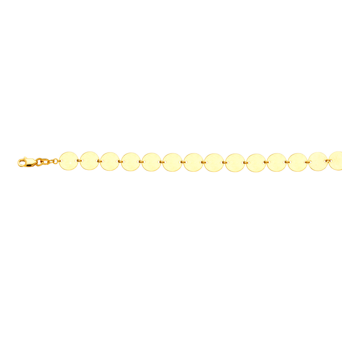 14K Gold Mini Disc Bracelet
