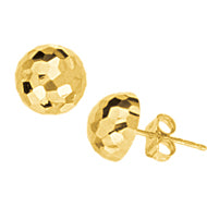 14K Gold Disco Ball Stud Earrings