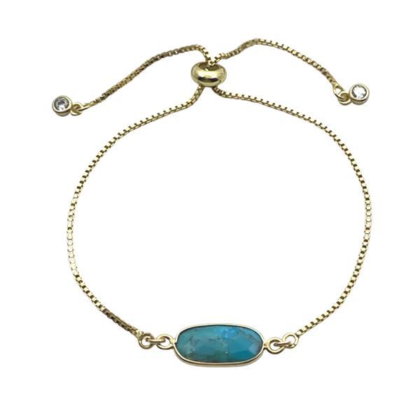 Gold Plated Turquoise Bracelet