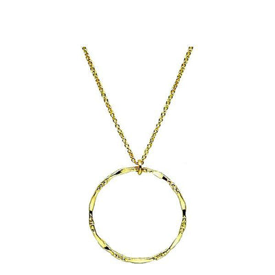 Gold Fill Hammered Circle Necklace