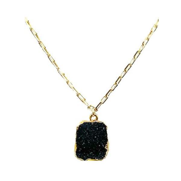 Gold Filled Black Quartz Necklace