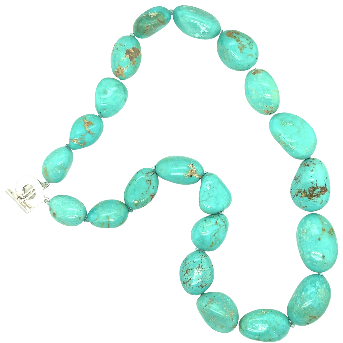 Kingman Turquoise Knotted Necklace