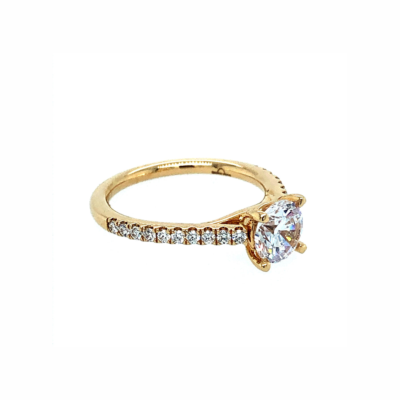 14K Gold Pave Engagement Ring