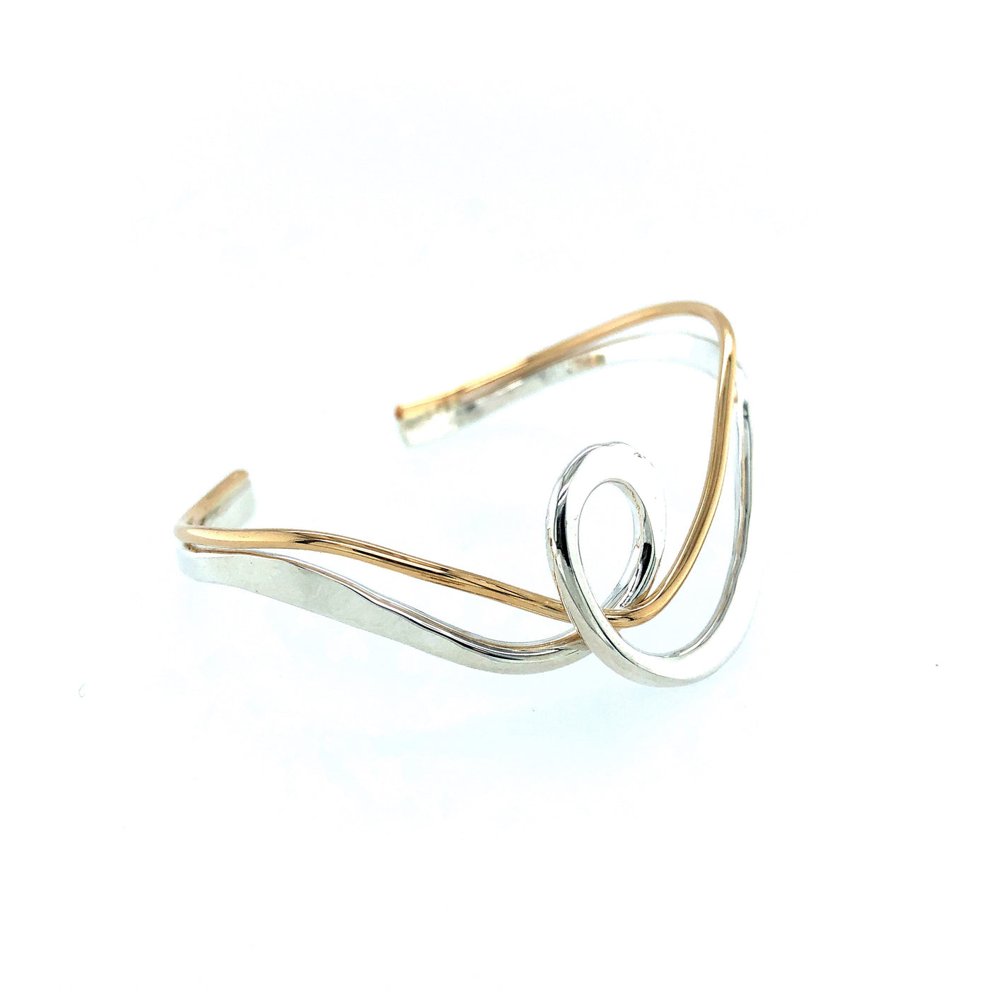Sterling Silver & Gold Filled Loop Cuff