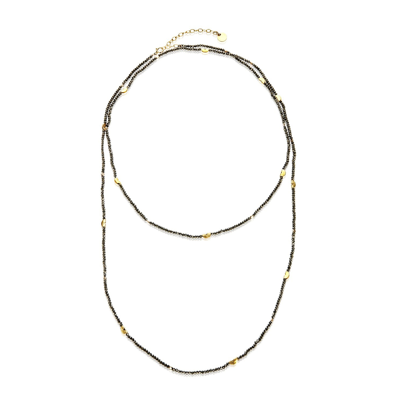 Long Pyrite Necklace