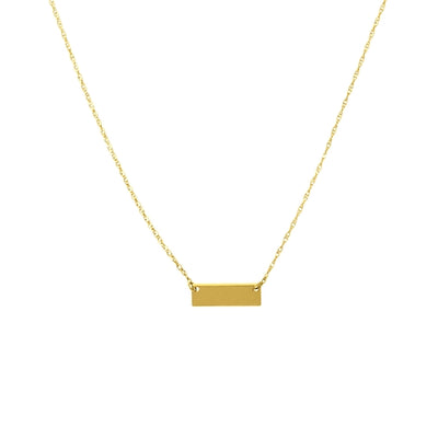 14K Gold Mini Bar Necklace