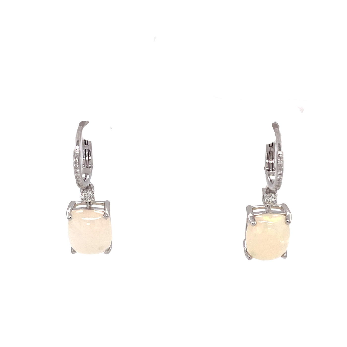 14K Gold Opal Dangle Earrings