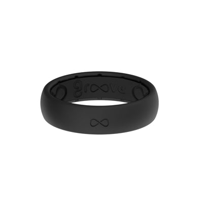 Black Mens Silicone Wedding band Rubber Ring Affordable Alternate