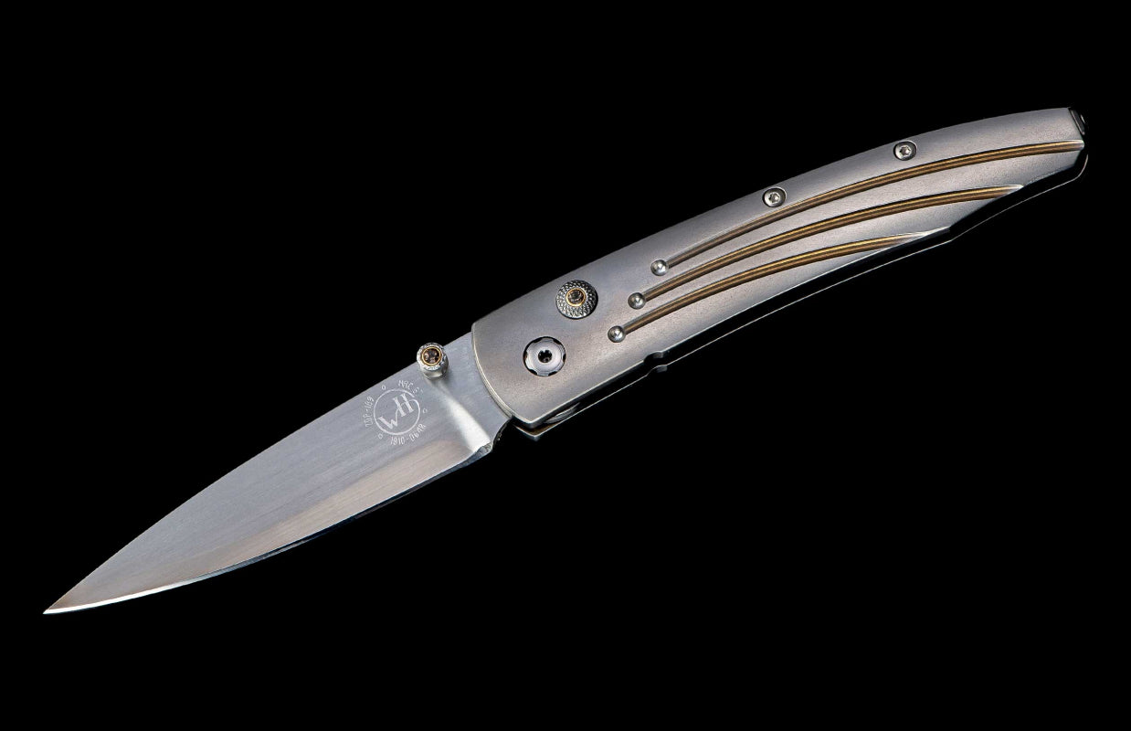 Titanium Knife Inlaid With Smoky Quartz