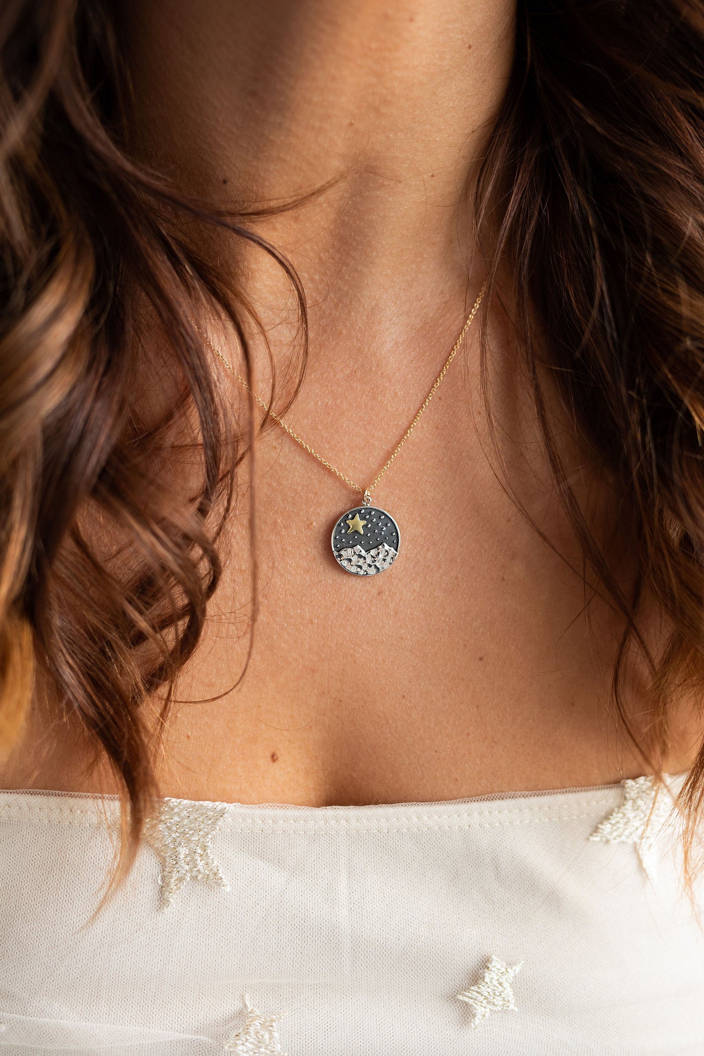 Sterling Silver & Gold Fill Celestial Foothills Necklace