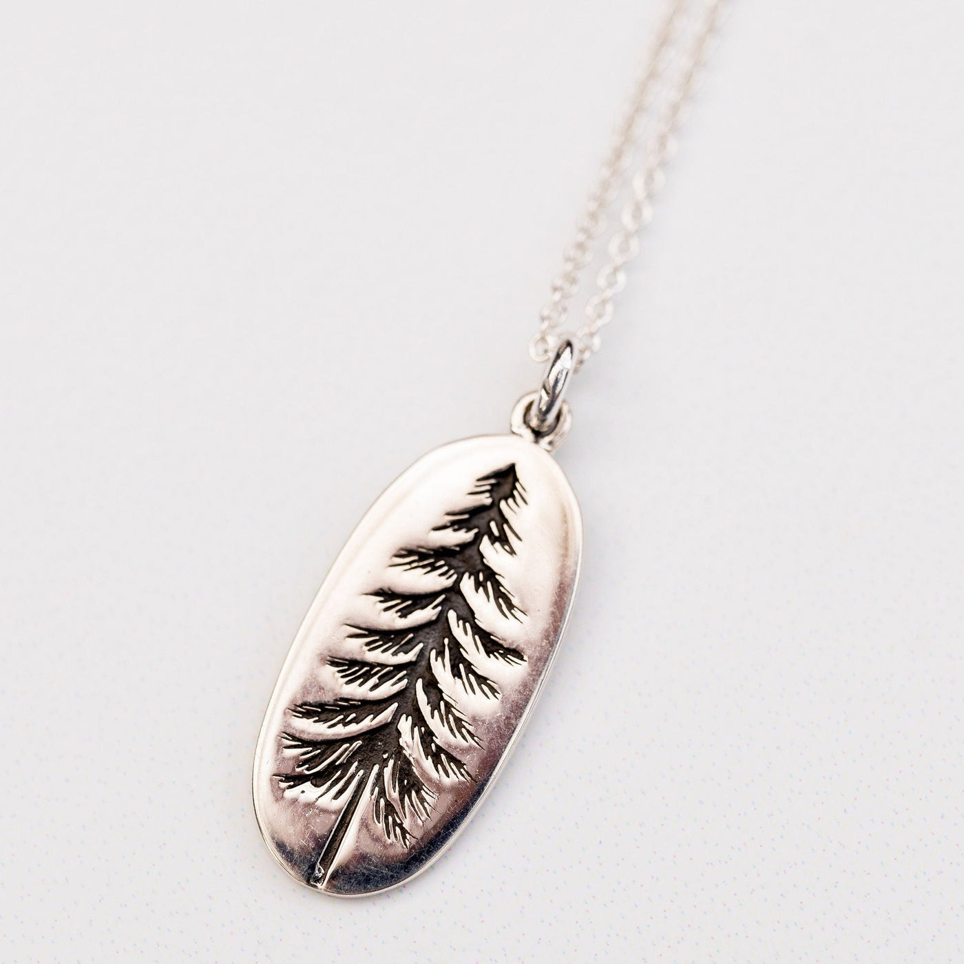 Sterling Silver Pine Tree Necklace