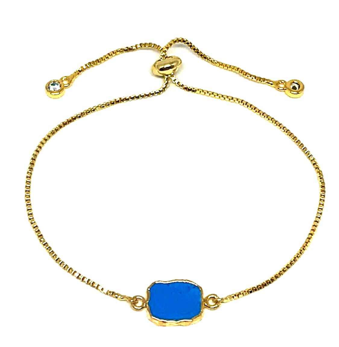 14K Gold Plated Turquoise Bracelet